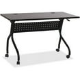 thumbnail image 3 of Lorell B2384812 Mobile 72 in. Flip Top Training Table - Espresso & Black, 3 of 4