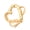 Gold, variant on Stainless Steel Heart Textured Adjustable Open Cuff Ring Silver R172