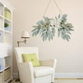 thumbnail image 2 of GQDIN Artificial Green Plant Wall Hanging Summer Welcome Sign Fake Eucalyptus Greenery Decorative Swag Floral Door Wedding Arch houseplant Delicate Hanging Flowers, 2 of 5