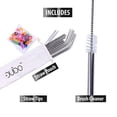 thumbnail image 4 of Reusable Straws Stainless Steel Straws -(10 Pack) with Silicone Tips, Cleaning Brushes and Storage Pouch - 10.5, 8.5 inch Reuse Straight and Curved Drinking Straws Metal Straw Fits Yeti, T, 4 of 8