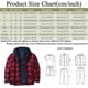 thumbnail image 5 of Chaqueta tipo camisa para hombre, con capucha extraíble, a cuadros, acolchada y forrada, abrigos de invierno, sudadera gruesa, ropa de abrigo, camisas para hombre, 5 of 5