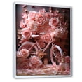 thumbnail image 2 of Designart "Floral Fantasy Cycling" Bicycle Floater Framed Wall Art Living Room, 2 of 5