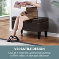thumbnail image 6 of Convenience Concepts Designs4Comfort Winslow Storage Ottoman Bench, 6 of 8