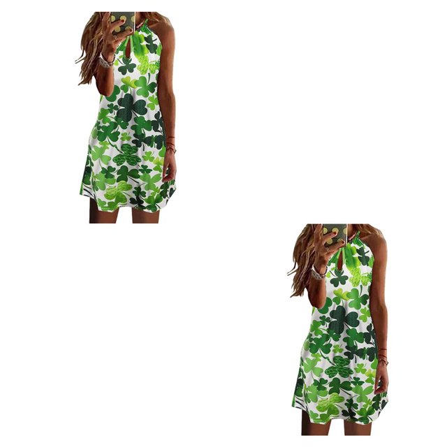 Minnieouse Vestido casual estampado casual sin mangas estético vestido de viaje playa vacaciones club baile mujer ropa de verano Type66 NO66