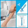 thumbnail image 2 of Lsupdaol 12 Pcs Disposable Bikini Razors for Women Bikini Line Trimmer Shaver Small T Type Razor Durable Travel Accessories Pubic Hair Removal Beauty for Body Cosmetic Tool(Light Pink, Yellow, Blue), 2 of 6