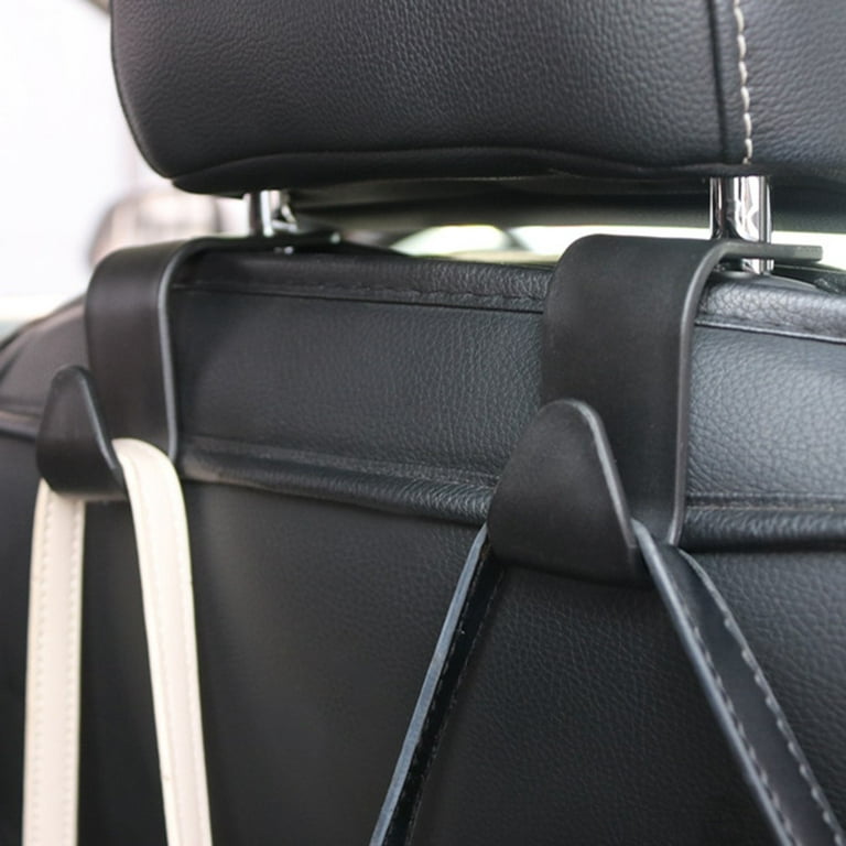 4pcs Storage Groceries Plastic Car Back Seat Bag Handbag Hooks Headrest  Hanger