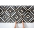 thumbnail image 3 of Vivace 9" x 9" Glossy Porcelain Peak Deco Tile in Caviar (10.8 SqFt/Ctn), 3 of 3