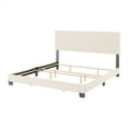 thumbnail image 5 of CorLiving Celeste Off White Boucle Fabric Upholstered King Bed with Headboard, 5 of 10