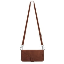 Dteck for Samsung Galaxy A14 5G Case Crossbody Wallet with Card Slots Holder, Matte PU Leather Folio Flip Stand Phone Cover for Samsung Galaxy A14 5G 6.6 Inch, Brown