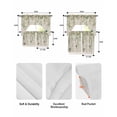thumbnail image 5 of Watercolor Floral Swag Kitchen Curtains Sets for Windows 24 Inch Length, Spring Flowers Birds Plants Country Beige Short Window Curtain Swags Valances and Tiers 3 Piece Set for Cafe/Dining Room, 5 of 5