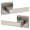 Satin Nickel, variant on Kwikset Singapore Square Passage Lever Doorknob Satin Nickel