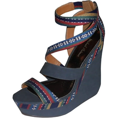 

Codllyne Women Gramercy Wedge Sandals (8.5 Blue Multi)