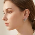 thumbnail image 2 of YEUOYEA 3 Pairs Small Huggie Hoop Earrings Set for Women, Hypoallergenic 14K Gold Plated S925 Sterling Silver Post, Jewelry Gift, 2 of 6