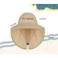 thumbnail image 5 of UPF 50+ Sun Protection Hat for Unisex Adult UV Solar Protection Wide Brim Outdoor Beach Fishing Bucket Bonnie Cap Visor with Neck Flap Breathable Mesh Lightweight Foldable Windproof C Khaki, 5 of 5