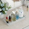 thumbnail image 4 of SHIBA-Vanity Tray for Bathroom Counter - Small Rectangle Decorative Tray 11 Inch Batroom Countertop Tray Organizer for Perfume Makeup Cosmetic Jewelry (White), 4 of 4