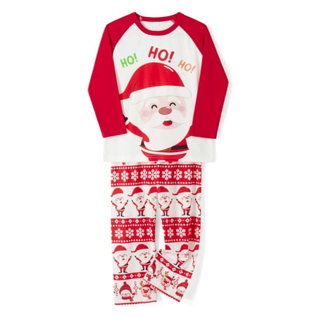 

Pudcoco Family Matching Christmas Pajamas Sets Long Sleeve O Neck Tops Pants Long Sleeve Cartoon Jumpsuit
