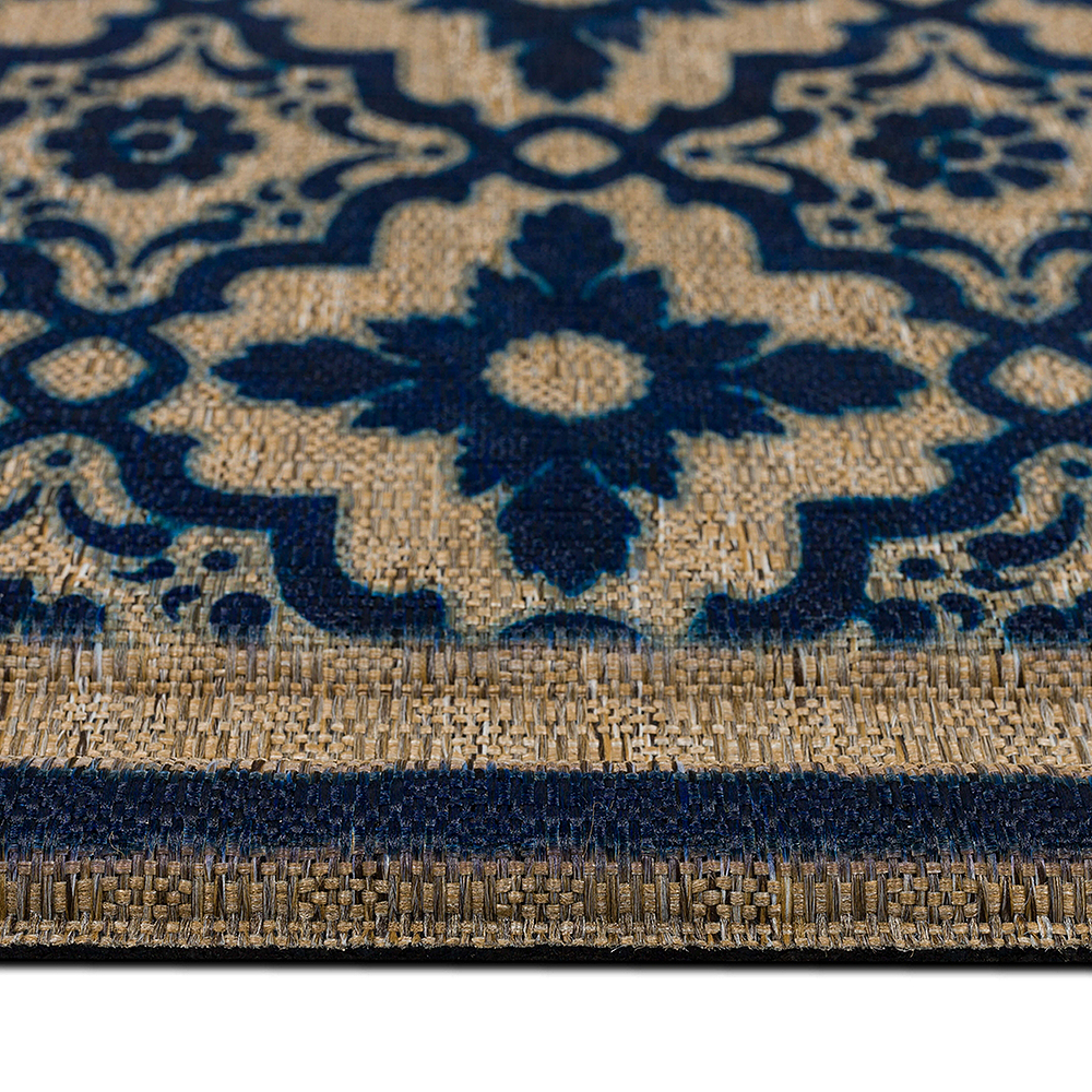 Mohawk Home Inspired Time Outdoor Polyester Door Mat, Navy, 1' 6" X 2' 6"