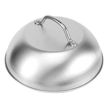 Stainless Steel Dish Cover Steak Hood Decor Bowl Stand Father Silver