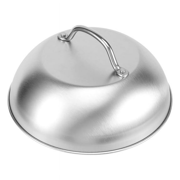 Stainless Steel Steak Cover Thicken Western Restaurant Food Hand Handle Hemispherical