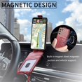 thumbnail image 6 of SaniMore for Samsung Galaxy S21 FE Magnetic Closure Top & Bottom Flip Wallet Case, Premium PU Leather Cover with Car Mount Card Slot & Adjustable Kickstand Full Body Protective Shell, Red, 6 of 9