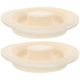 thumbnail image 2 of Rubber Tub Stoppers for Home Use White Premium Material Ultra Thin and Flat Design 2 Pcs, 2 of 8