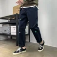 thumbnail image 3 of Pantalones cortos lisos para hombre, pantalones deportivos de otoño e invierno, pantalones deportivos de algodón para hombre, ropa popular coreana holgada Y2k, 3 of 4