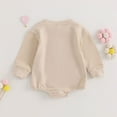 thumbnail image 4 of Mwjwdo 3-18M Baby Girl One Piece Romper Infant Girl Long Sleeve Bodysuit Holidays Tops Sister Matching Outfits Suitable for Autumn and Winter, 4 of 8