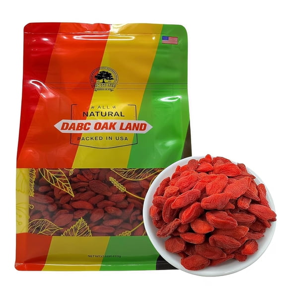Goji Berries, 1 LB Wolfberry Premium Large Berry Form 5A Wolfberry 100% Natural Sun-Dried Whole Fruit, S Great Flavor for Soup Drinks, Snacks, Beverages 2x 8OZ/Bag XXXL