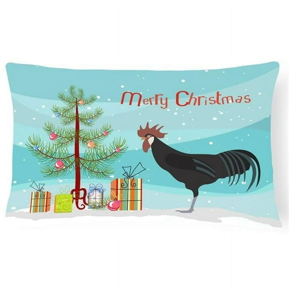 Carolines Treasures BB9208PW1216 Minorca Ctalalan Chicken Christmas Canvas Fabric Decorative Pillow, Teal, 12H x16W,