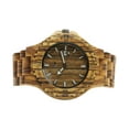 thumbnail image 4 of Angie Wood Creations Zebrawood Men’s Watch With Laser Engraved Bezel, 4 of 7