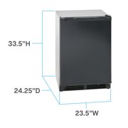 Avanti Cooling Compact Refrigerator, Space Saving Mini Fridge with Chiller Compartment, 5.2 cu. ft., in Black (RM52T1BB)