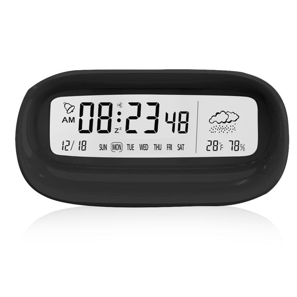 Toystoory LCD Reloj digital Termómetro Calendario Temporizador de cuenta regresiva Temperatura Humedad Medidor Alarma Oficina Funciona con pilas Cocina y Comedor