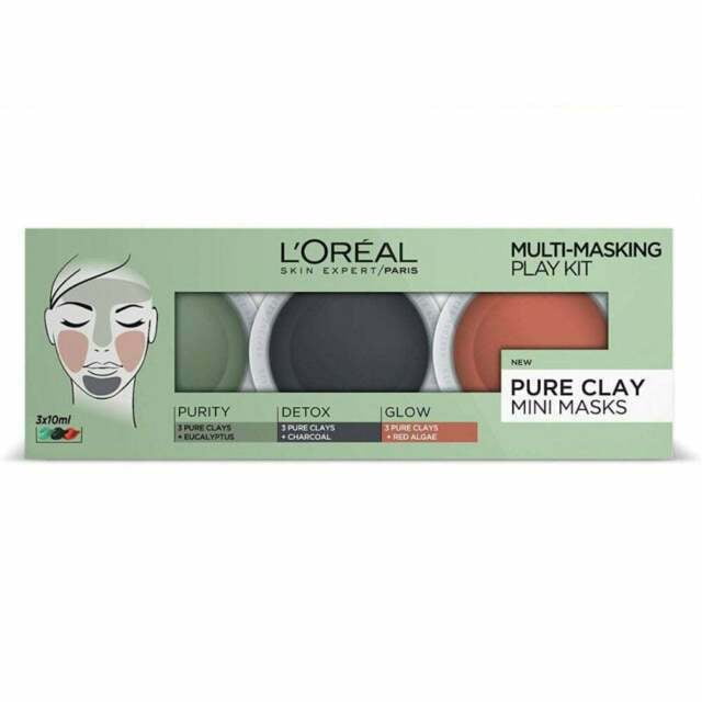 L'Oreal Pure Clay Masks: Detox and Glow, 3x 10 ml - Walmart.com