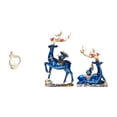 thumbnail image 1 of Colección de figuras artísticas de resina de parejas para decoración del hogar, escritorio o armario. Incluye estatuas de animales como renos, alces y, 1 of 8