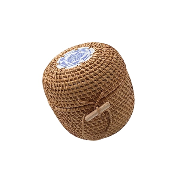 Matsuzay Cesta de almacenamiento de ratán Reemplazo de estilo simple Decorativo Sin olor Artículos diversos para el hogar Organizador de cubo Almacenamiento y organización del hogar Tipo 7