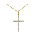 thumbnail image 1 of Gargantilla Collar Cruz Blanca Oro 10k Horoz, 1 of 5
