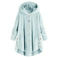 thumbnail image 1 of Cardigans à Capuche Ouverts en Polaire Duveteuse à Manches Longues pour Femmes Hiver 2022 avec Poche, 1 of 3