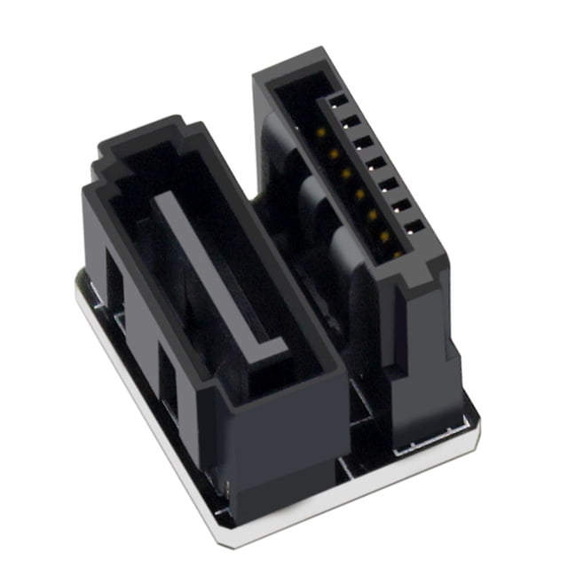 Conector SATA de 7 pines de la placa base, adaptador de corriente útil del conector giratorio SATA de 7 pines