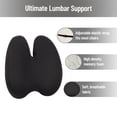 thumbnail image 5 of Mind Reader Lumbar Support Pillow with Air-Cloud Technology, Office Chair Back Cushion, Memory Foam, Black, 5 of 8