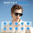 thumbnail image 2 of GetD Gafas Inteligentes AI con Asistente ChatGPT, Traducción en Tiempo Real, Lentes de Sol Polarizadas Hombres & Mujer Unisex, Auriculares y Gafas 2 en 1 (Black Frame + Grey Lenses), 2 of 5