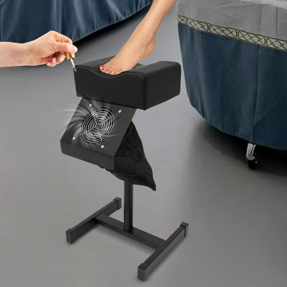 Denest Beauty Salon Lift Stool Chair Footrest for Pedicure Adjustable Leg Rest 48-68cm