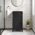 thumbnail image 2 of Vanity Cabinet (Sink not included), Brown Black, Wood, Metal, Industrial Hotel Bedroom Bathroom, Modern Contemporary HB35967, 2 of 9