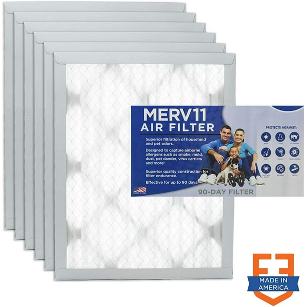 Filters Fast 10x10x1 Pleated Air Filter (6 Pack), Merv 11 1" AC