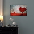 thumbnail image 2 of wall26 - Canvas Wall Art - A Tree in The Shape of a Red Heart Against a Vintage Wall Background - Gallery Wrap Modern Home Art | Ready to Hang - 24x36 inches, 2 of 3