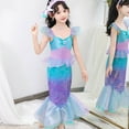 thumbnail image 3 of Girls Mermaid Costume Dress with Accessories Halloween Birthday Princess Outfits Dress, 6-7Y, 3 of 8