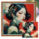thumbnail image 1 of Hilo de bordar de algodón completo, estampado de 14CT, estilo antiguo, punto de cruz para mujer, 40x40cm, 1 of 9