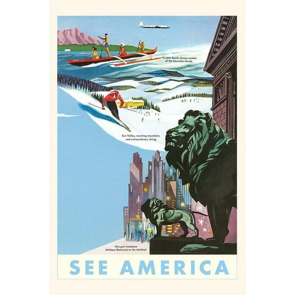 Pocket Sized - Found Image Press Journals: Vintage Journal Travel Poster: See America (Paperback)