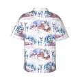 thumbnail image 3 of Goofa Snowy Cottage Holiday Scene Hawaiian Shirt for Men, Unisex Summer Beach Casual Short Sleeve Button Down Shirts,Aloha Tropical Floral print shirt-XX-Large, 3 of 9