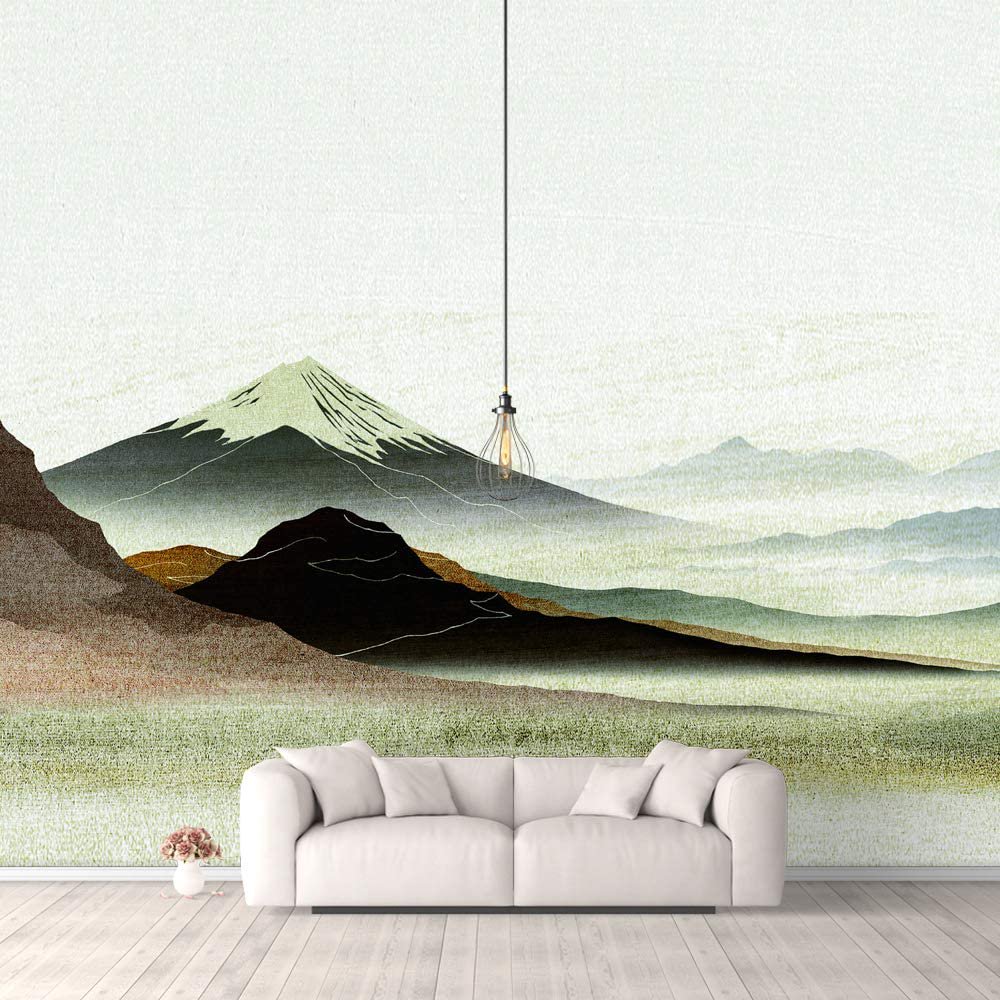 Idea4wall 4pcs Chinese Style Landscape Peel and Stick Wallpaper