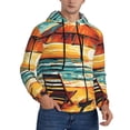 thumbnail image 2 of Naloa Beach Umbrella Sunset Men's Casual Hooded Collar Drawstring Hoodies Pullover Sweatshirts Casual Long Sleeve Shirts-Medium, 2 of 7